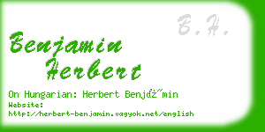 benjamin herbert business card